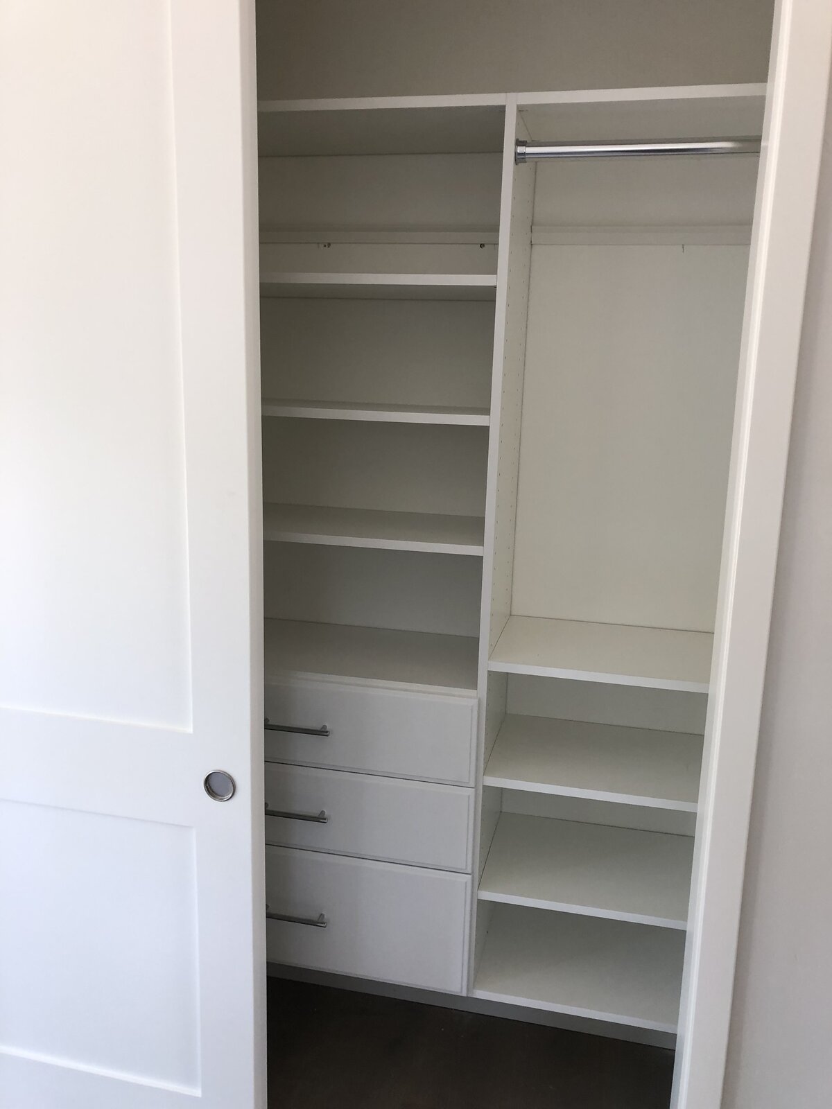 Custom built-in closet storage cabinetry